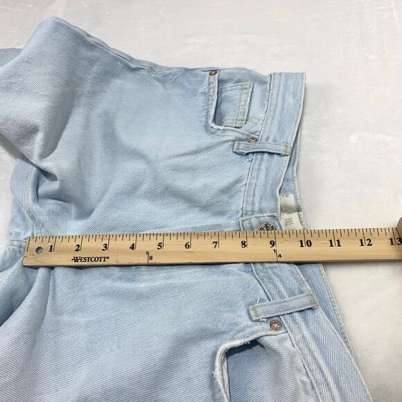 We The Free Jeans Maggie Mid Rise 26 Light Wash Straight Distressed Button Fly - Picture 13 of 16